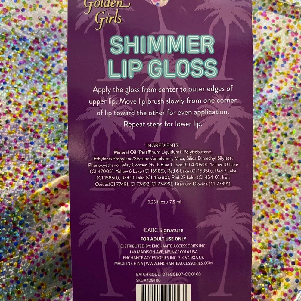 The Golden Girls Shimmer Lip Gloss - Dorothy Dew (Pink Plum)